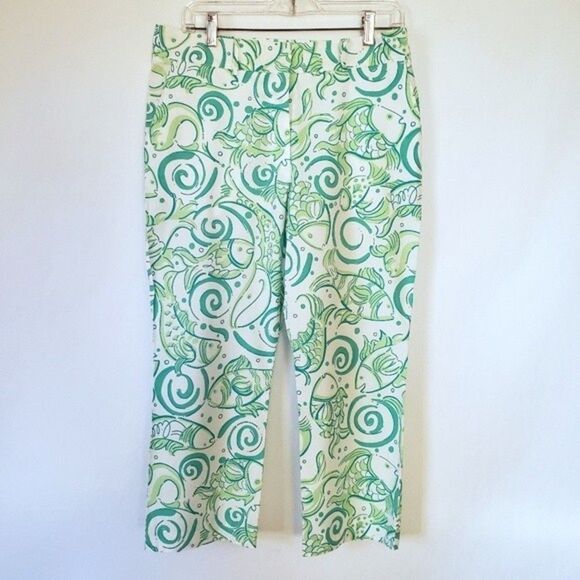Lilly Pulitzer School's Out Cropped Pants Size 10 - Picture 1 of 8